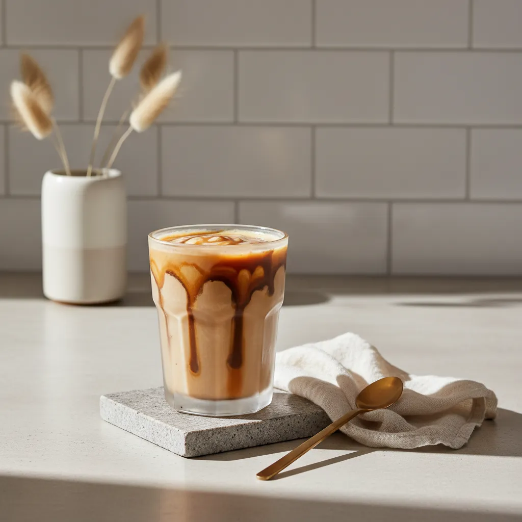 Neutral tone kitchen accessories for coffee station