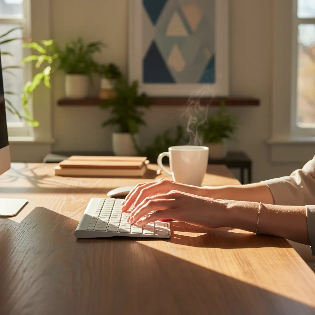 hands typing on keyboard for teacher appreciation