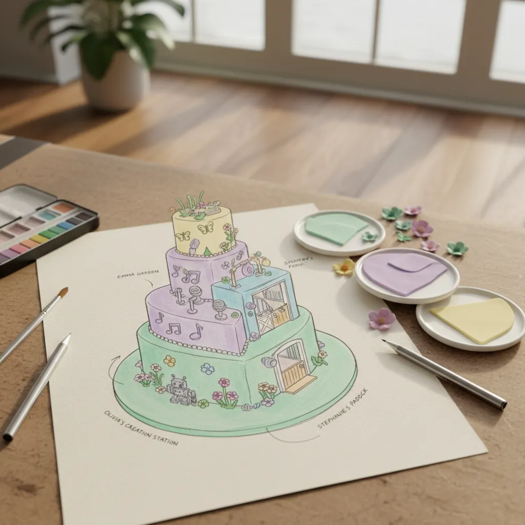 Color palette swatches inspired by Lego Friends characters