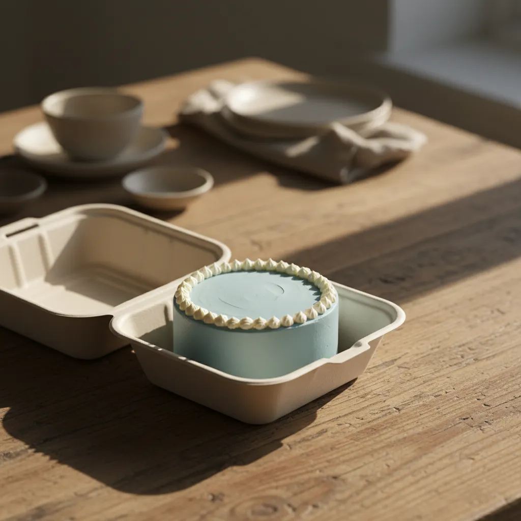 Small bento cake in eco-friendly packaging for high school graduation