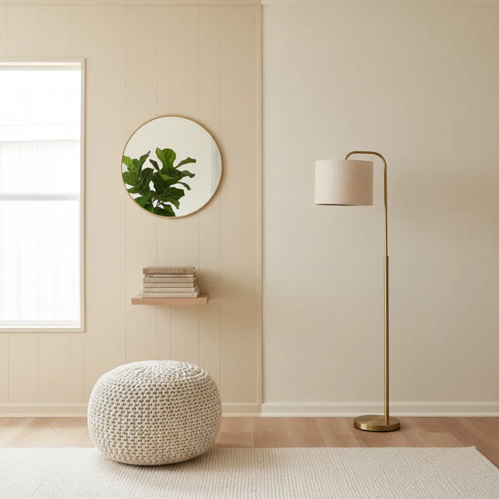 Comparison of paint finishes on wood paneling walls