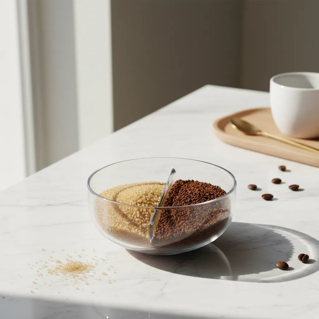 Granulated sugar and instant coffee measurement setup